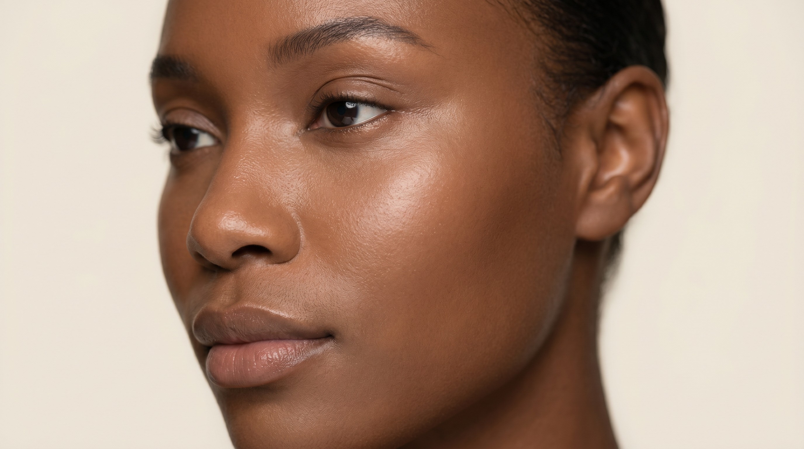 Close-up of healthy, glowing skin